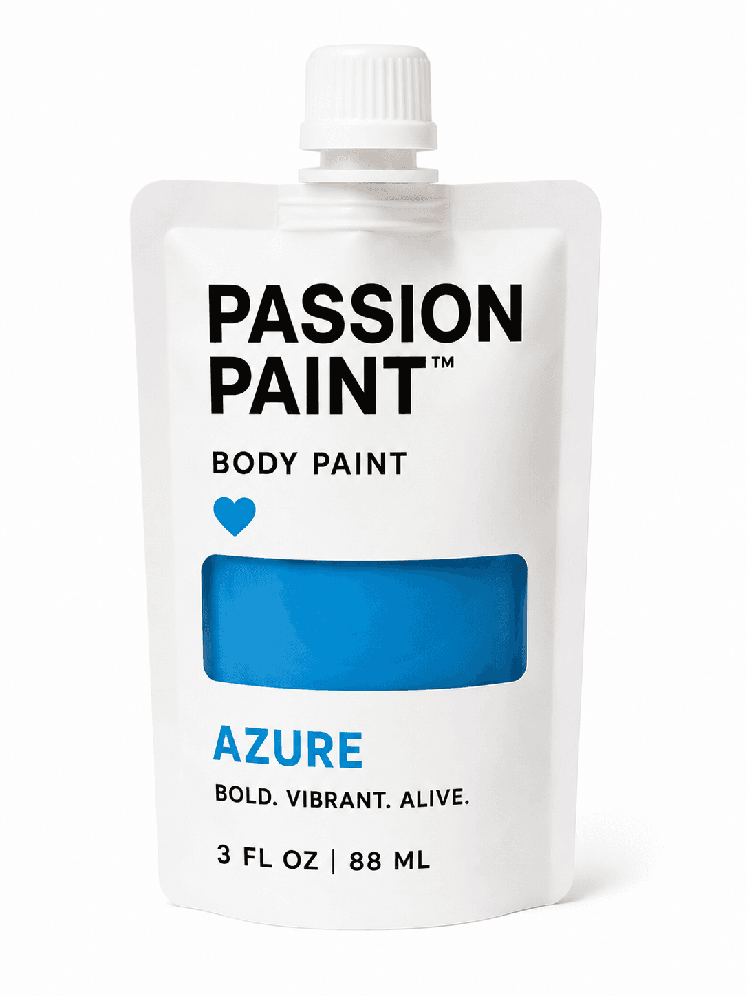 Passion Paint kit in Azure — cool blue body-safe paint.