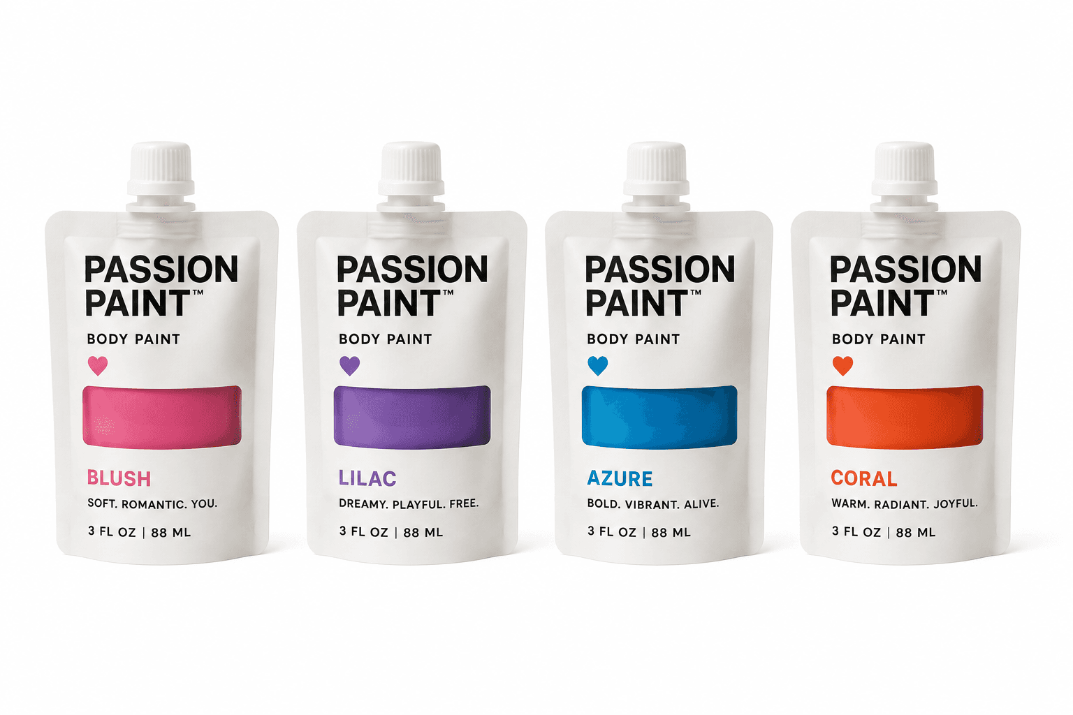 Passion Paint couples art kit bundle with canvas, body-safe paint, and accessories.
